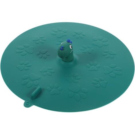 Couvercle de Bonde de Toilettes en Silicone Vert Dinosaure Protection Anti-Odeurs et Anti-Insectes Couvercle de Siphon de Sol Étanche et Réutilisable pour Salle de Bain Cuisine