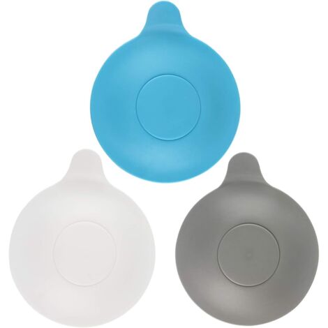 Couvercle de bonde universel en 3 pièces pour baignoire, douche et évier de cuisine, couvercle de bonde amovible pour empêcher l'écoulement (gris/bleu/blanc)