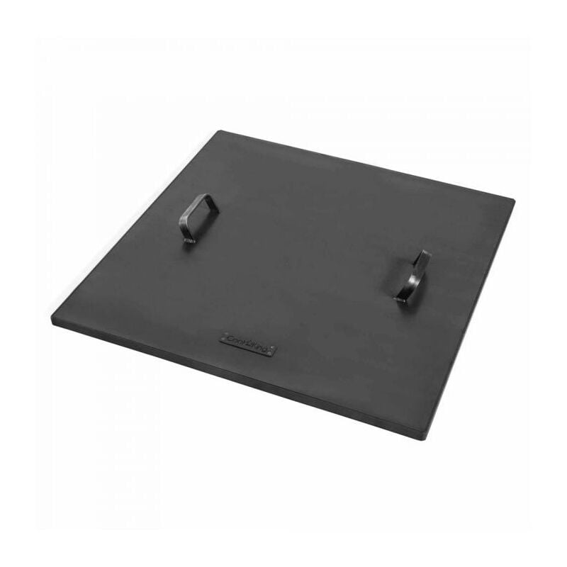 Couvercle pour braséro, acier naturel, 72,5x72,5cm, avec poignées, CookKing, 111318