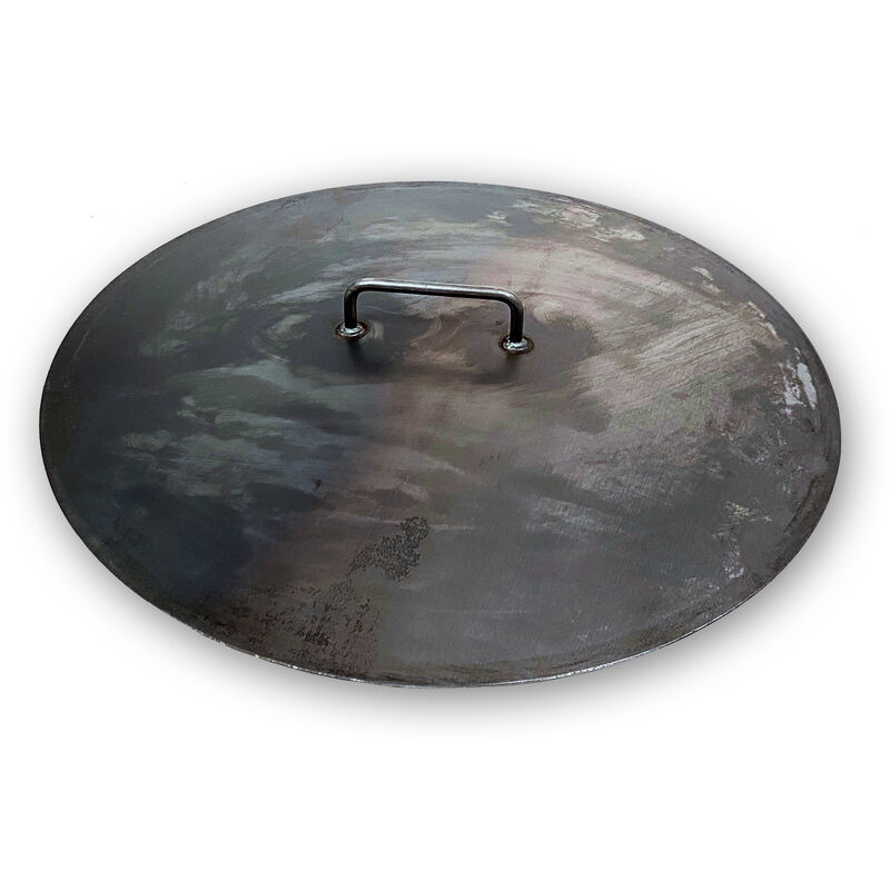 Decoras - Couvercle de braséro flint 81 en acier, diamètre: 81 cm