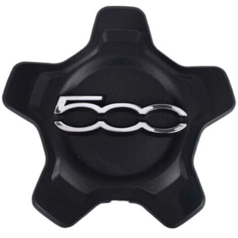 Couvercle de Capuchon Centre Roue Voiture pour 500X 2016-2022 6AN68LXHAA Cache-PoussièRe Accessoires Noir-Crezuo