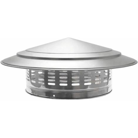 Couvercle de cheminée en acier inoxydable, capot de cheminée de toit, capuchon de pluie et de neige, grille de protection pour l'extrémité du tuyau d'échappement, ouverture d'aération, tuyau de fumée