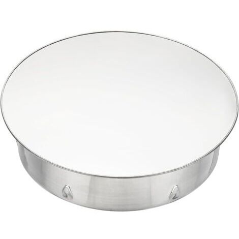 Couvercle de cheminée, étanchéité réglable, couvercle de trou rond, adapté aux tuyaux de diamètre 200 mm, argent