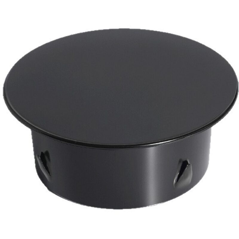 Couvercle de cheminée - Pour tuyaux de poêle - Acier inoxydable - Avec boucle réglable - Noir - Pour tuyaux de 83 mm