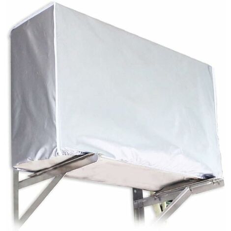 Finetoknow Couvercle extérieur de climatiseur pour protecteurs supérieurs AC imperméables à l'extérieur avec Sangle réglable Pare-Soleil Ignifuge en Papier d'aluminium 
