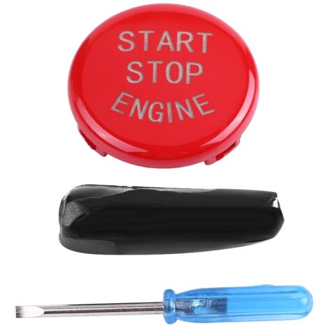 Couvercle de commutateur d'allumage de moteur de bouton de démarrage de voiture à une clé pour le fond de disque BMW E (rouge)