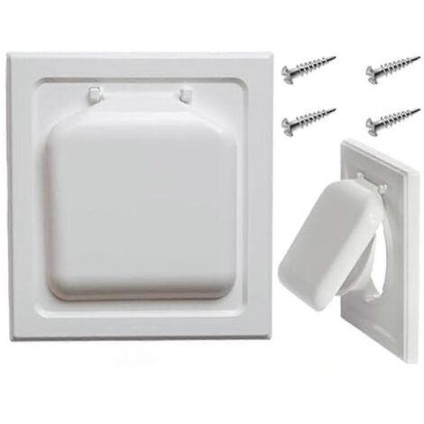 Couvercle de conduit de sécheuse à double porte extérieur de 4 pouces, conduit de sécheuse et anneau de finition intérieur
