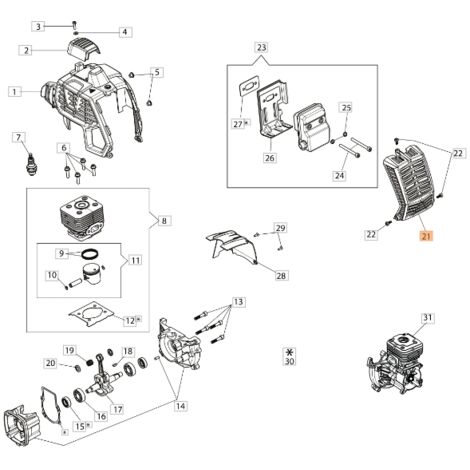 Couvercle de débroussailleuse ORIGINAL OLEOMAC BCH 250 S - BCH 250 T 61460367R