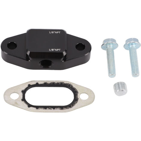 Couvercle de Dérivation du Refroidisseur D'huile Moteur LS, en Alliage D'aluminium, Compatible avec les Moteurs Gen III et IV 4.8L, 5.3L, 5.7L, 6.0L et 6.2L, avec 2 Ports NPT