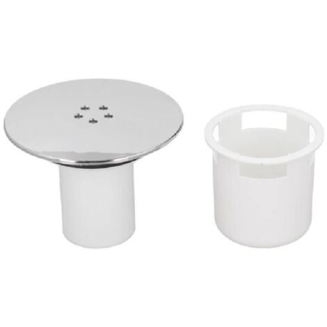 Couvercle de drain de douche en plastique chromé facile à nettoyer avec coupelle blanche pour salle de bain