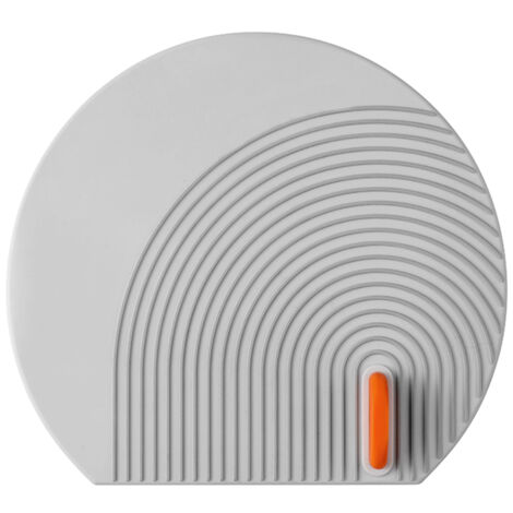 Couvercle de Drain de Douche Pattern Lake Gris PVC et Silicone avec Ventouse Anti-Cheveux (14x16cm, 1 Pièce)