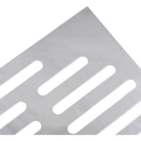 Couvercle de drain de sol carré en acier inoxydable 6 pouces 14 trous argent