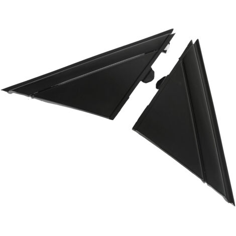 Couvercle de Drapeau de Rétroviseur de Porte 1SH17KX7AA Rétroviseur Gauche Droite Triangle Plaque Garniture Remplacement pour FIAT 500 2012 à 2017 (Noir brillant)