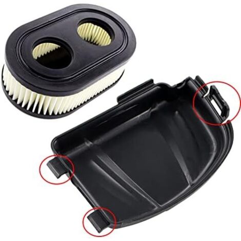 Couvercle de filtre à air avec filtre à air pour Briggs &amp Stratton séries 550E 550EX 575EX 550EX Eco-Plus 625E Remplace  595658 590548 798452