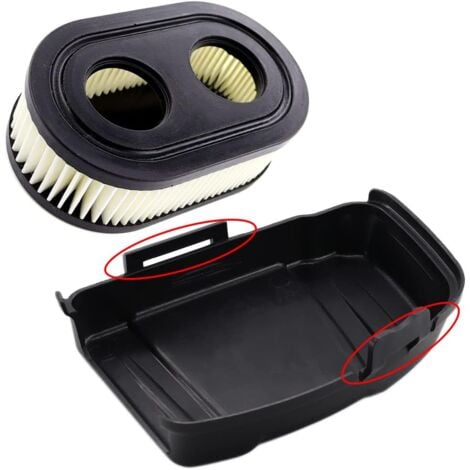 COAVAS Couvercle de filtre à air avec filtre à air pour tondeuse à gazon Briggs & Stratton 650EXI 675EXI 675IS Remplace 594575, 798452