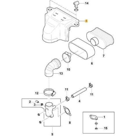 COUVERCLE DE FILTRE À AIR ORIGINAL STIGA - 118550954/0