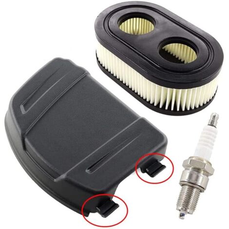 Couvercle de filtre à air pour Briggs & Stratton série 625E 625EXi 650EXi 675EXi 675IS 103M 104M moteurs de tondeuse à gazon Remplace 594106 798452 avec bougie d'allumage BS-OHV RC12YC