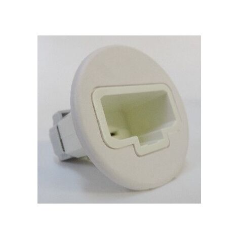 Couvercle de finition blanc Ø 48mm avec dispositif DCL femelle pour boite d'applique SIB ADR P01048