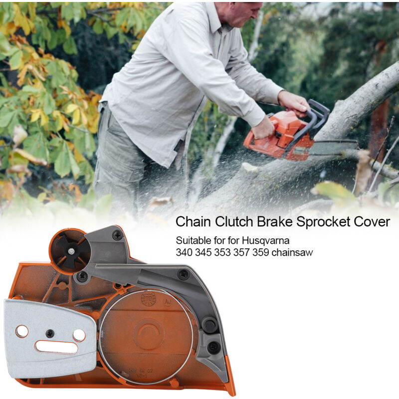 Couvercle de frein de chaîne pour tronçonneuse Husqvarna 340 345 346 350 351 353 357 359 EPA OEM 537107801 Nouvelles pièces de rechange Couvercle de