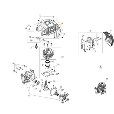COUVERCLE DE MOTEUR D'ORIGINE EMAK 61510106