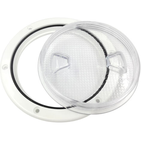 Couvercle de pont rond transparent en nylon marin, couvercle de trou d'homme imperméable et antidérapant de tailles multiples, accessoires de quincaillerie pour yachts, nylon de 6 pouces.