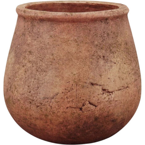 Couvercle de pot en terre cuite marron style vintage