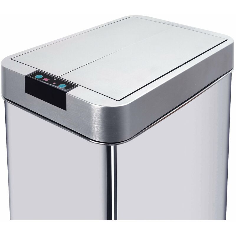 Couvercle de poubelle automatique silverlake Argent Acier inoxydable
