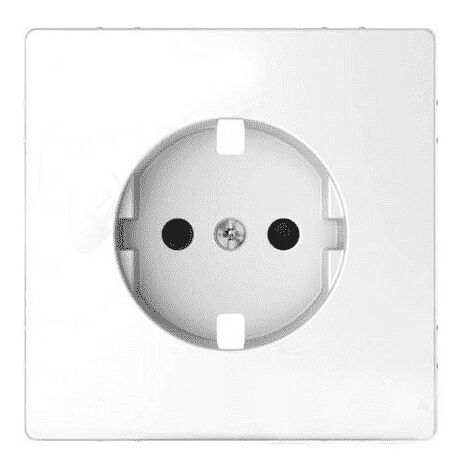 Couvercle de prise Schuko Schneider D-Life Blanc arctique