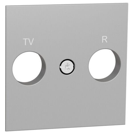 Couvercle de prise TV + FM Schneider Serie New Unica Aluminium