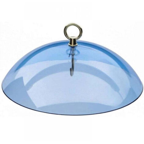 Couvercle de protection bleu en forme de dôme pour mangeoire à oiseaux suspendue, 25 cm