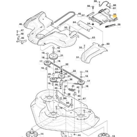 COUVERCLE DE PROTECTION COURROIE PLATE 110/125 (ISO) ORIGINE STIGA - 337060009/0