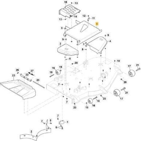 COUVERCLE DE PROTECTION DE COURROIE CENTRALE ORIGINAL STIGA - 118830291/0