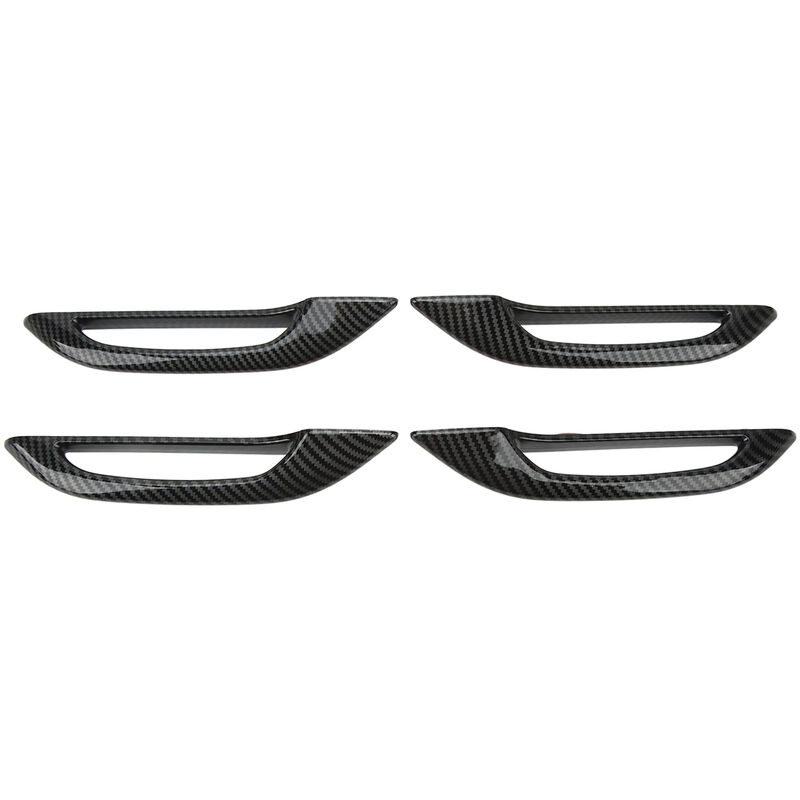 Eosnow Couvercle de Protection de poignée de porte de voiture, 4 pièces, Anti-gel, Style Fiber de carbone de remplacement pour Tesla modèle 3 Y