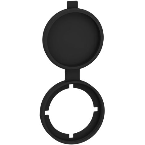 Couvercle de protection noir CIBIERTA IP65/IP67 pour une utilisation en extérieur et une haute résistance.