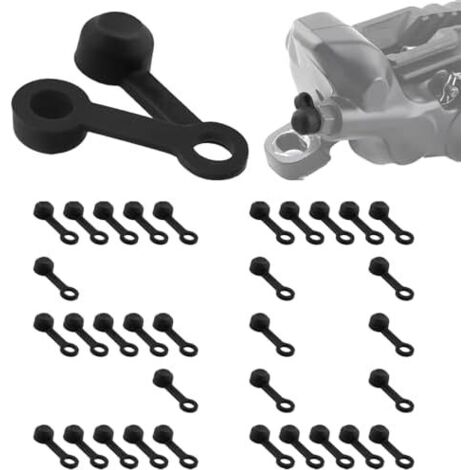Couvercle de Purgeur Frein - Accessoires Cyclisme Caoutchouc  Bouchon Nipple Purge Hydraulique,pour Cycliste Adulte VTT Route Vélo Voiture Moto
