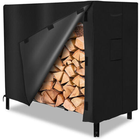 Couvercle de rack, couvercle de rack en bois brut extérieur imperméable à l'eau, couverture imperméable à la pluie et à l'eau en hiver, pour support de pieu sec 48  42  24 pouces (fenêtre à air + ferm