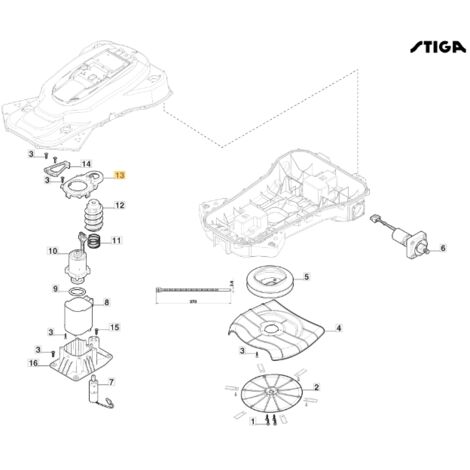Couvercle de réglage de la hauteur de la tondeuse à gazon STIGA a3000 rtk ORIGINAL 322110186/0