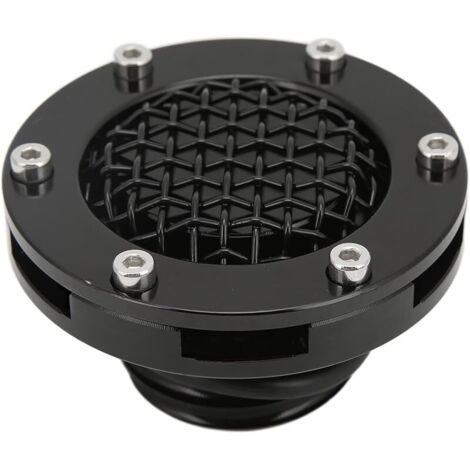 couvercle de remplissage de réservoir de carburant de moto en métal universel finition Fine Modification entretien (Noire)