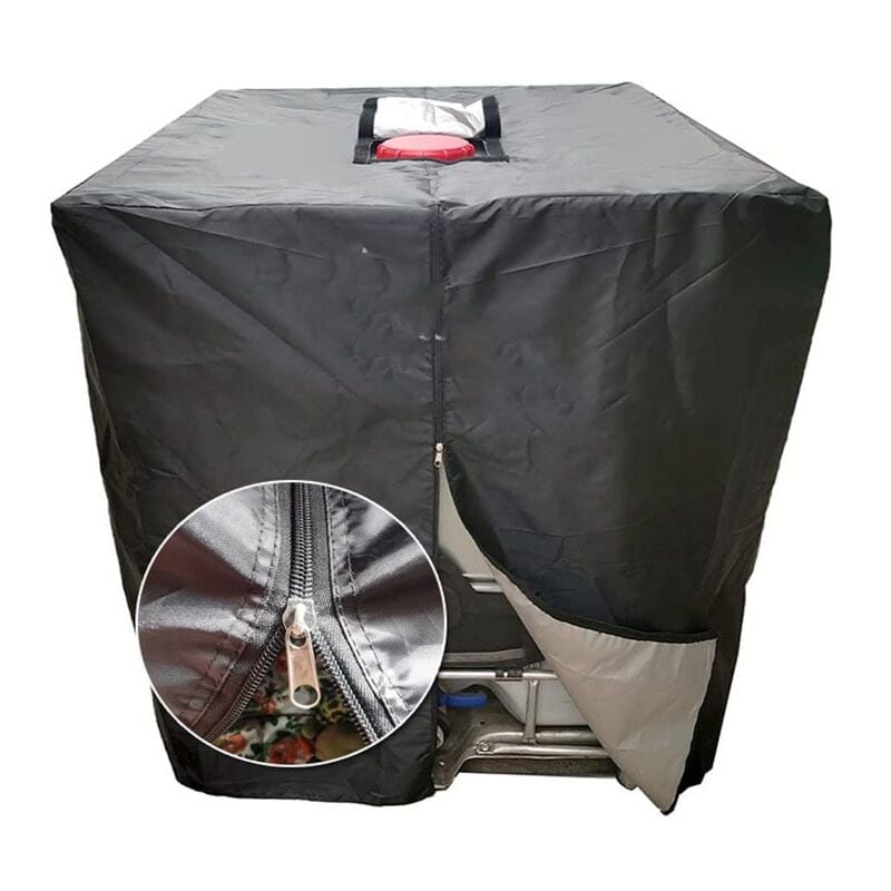 Couvercle de réservoir, couvercle de réservoir ibc 1000L avec fermeture éclair, protection uv anti-poussière, couvercle de réservoir d'eau anti-pluie
