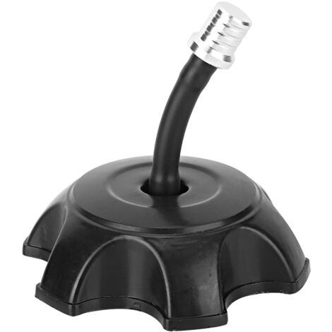 Couvercle de réservoir de carburant universel en plastique pour moto tout-terrain et quad avec tuyau de ventilation et soupape de purge (argent)
