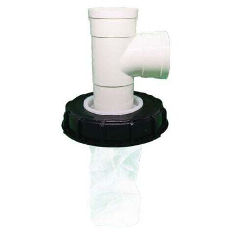 Couvercle de Réservoir IBC avec Filtre en Nylon Lavable pour Réservoir d'eau de Pluie IBC 1000 litres,Filtre À Couvercle IBC Accessoires de Réservoir IBC,Filtre à Eau de Pluie en Nylon (té vertical de