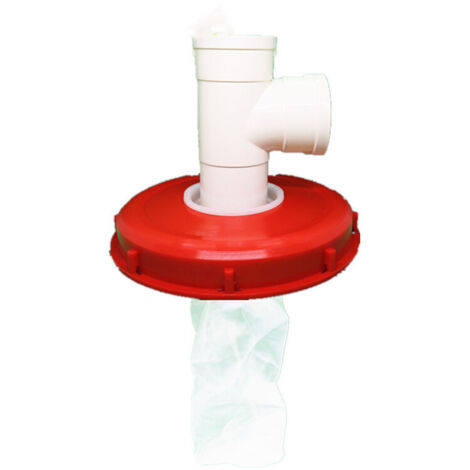 Couvercle de Réservoir IBC avec Filtre en Nylon Lavable pour Réservoir d'eau de Pluie IBC 1000 litres,Filtre À Couvercle IBC Accessoires de Réservoir IBC,Filtre à Eau de Pluie en Nylon (té vertical de