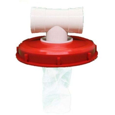 Couvercle de Réservoir IBC avec Filtre en Nylon Lavable pour Réservoir d'eau de Pluie IBC 1000 litres,Filtre À Couvercle IBC Accessoires de Réservoir IBC,Filtre à Eau de Pluie en Nylon(Té de 245 mm av