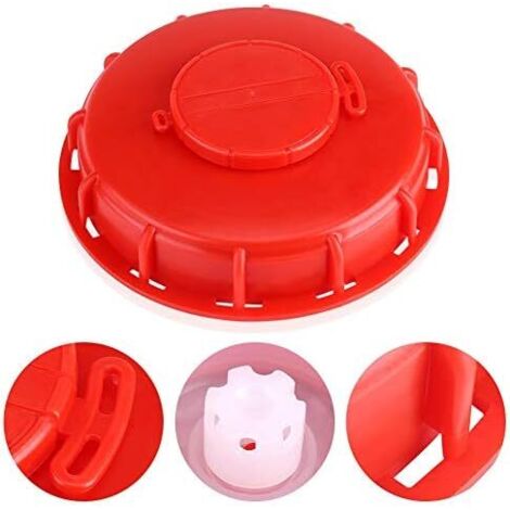 Couvercle de réservoir IBC, IBC fourre-Tout Couvercle Capuchon pour réservoir d'eau Liquide, Plastique Rouge 163mm
