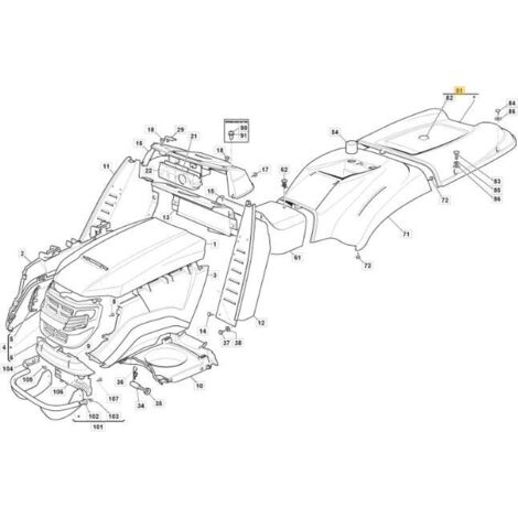 COUVERCLE DE SAC TCP ROUGE RAL3003 ASSEMBLYTF. ORIGINAL STIGA - 382110302/0