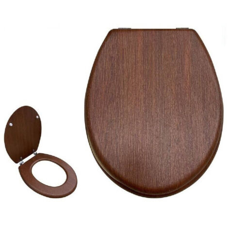Couvercle De Siège De Toilette Universel En Bois Avec Charnières Résistantes 52948a -3.5 -