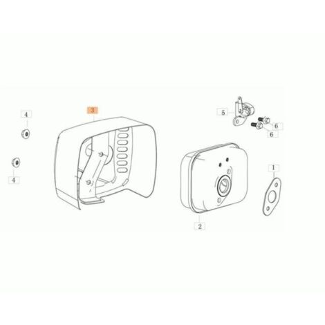 COUVERCLE DE SILENCIEUX EMAK ORIGINAL L66152064