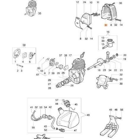 COUVERCLE DE SILENCIEUX ORIGINAL EMAK 61010005