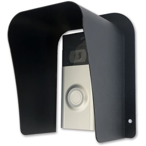 Couvercle de sonnette adapté pour sonnette radio/boîte murale/porte d'entrée/prise extérieure étanche à l'extérieur protection contre la pluie métal noir