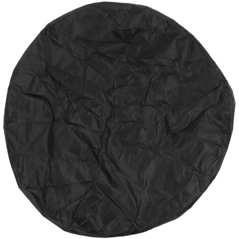 Couvercle de Spa Rond 4ft, Housse Isotherme Pliable en Tissu Oxford, Étanche et Anti-Poussière pour Piscine, Noir